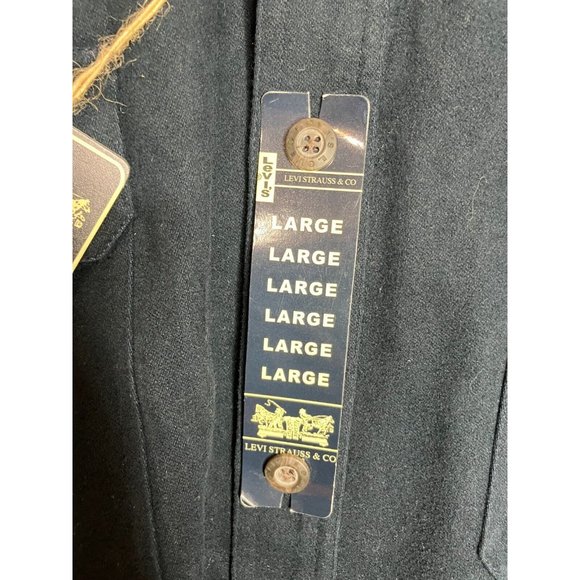 Vintage LEVI'S Strauss Button Up Overcoat Heavy Lined Shirt Men's Large New - Picture 5 of 10